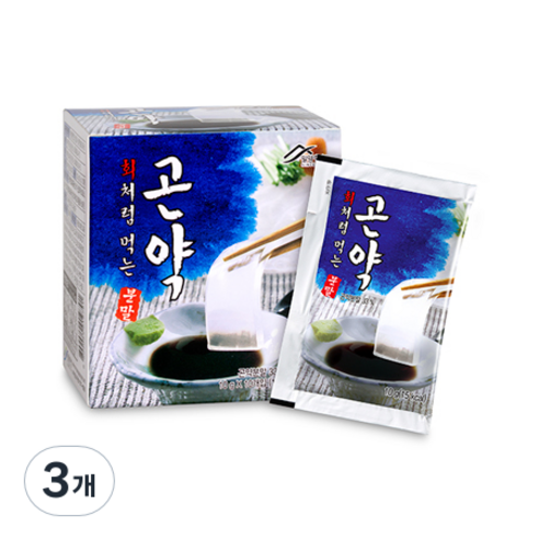 밀양한천 회처럼 먹는 곤약분말, 100g, 3개