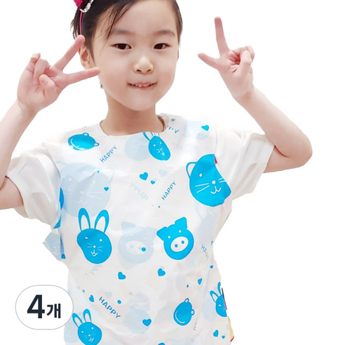 에버크린팩 어린이 일회용 앞치마 100p, 블루, 400개