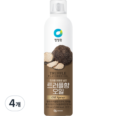 대상 청정원 트러플향오일 스프레이, 250ml, 4개 트러플스프레이 Best Top5