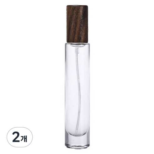 엘라라 예쁜 투명한 향수 공병 15ml, 2개, 원통 호두 뚜껑