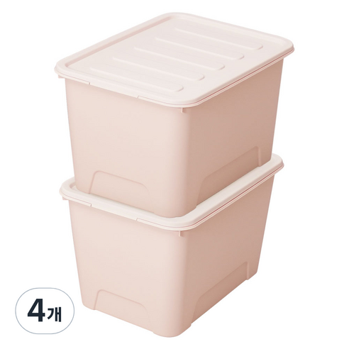 가쯔 국내 제조 마카롱 리빙박스, 인디핑크, 120L, 4개