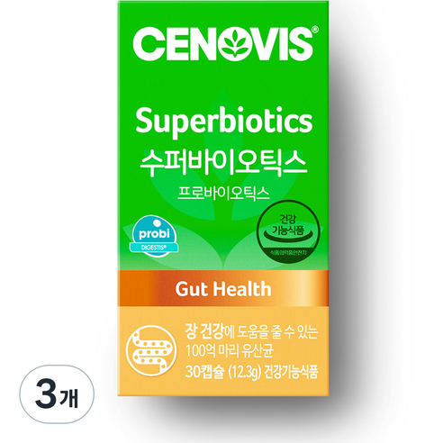 세노비스 수퍼바이오틱스 유산균, 30정, 3개