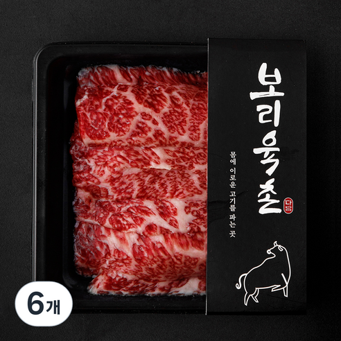 보리육촌 국내산 소고기 꽃갈비살 (냉장), 6개, 200g