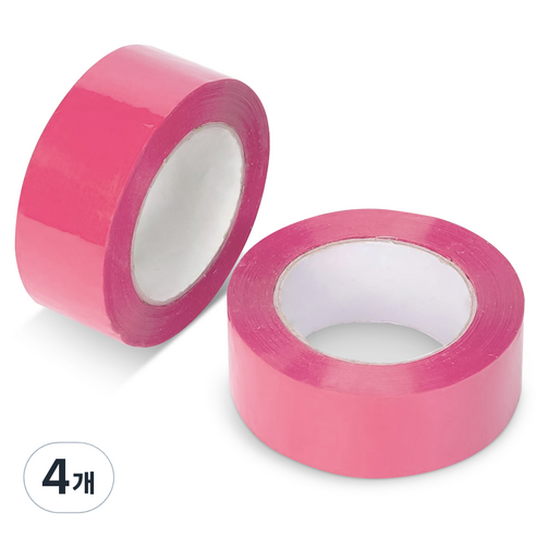 아뜰라임 다양한 박스 포장 색상 컬러 테이프 4.5cm, 핑크, 4개