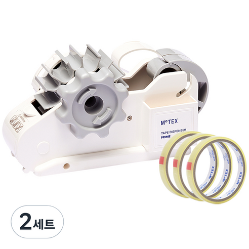 모텍스 테이프 디스펜서 + 16mm 테이프 3p, 2세트, 화이트(테이프디스펜서)