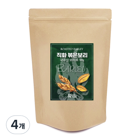 로얄푸드 직화볶음 아기 보리차, 500g, 4개