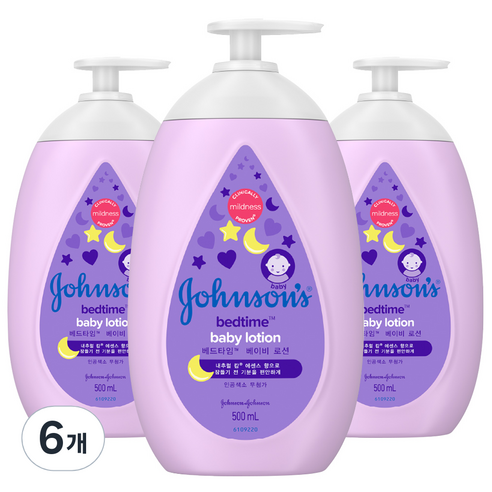 존슨즈베이비 베드타임 로션, 500ml, 6개