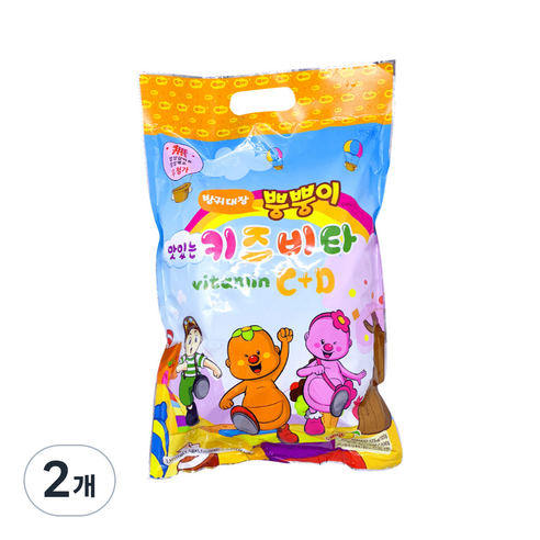방귀대장 뿡뿡이 키즈비타민 C 플러스 D 1100g, 2개