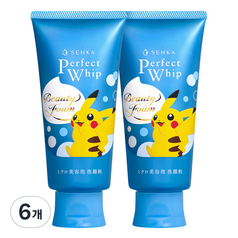센카 퍼펙트 휩 페이셜 워시 에이 포켓몬 에디션 클렌징 폼, 120g, 6개
