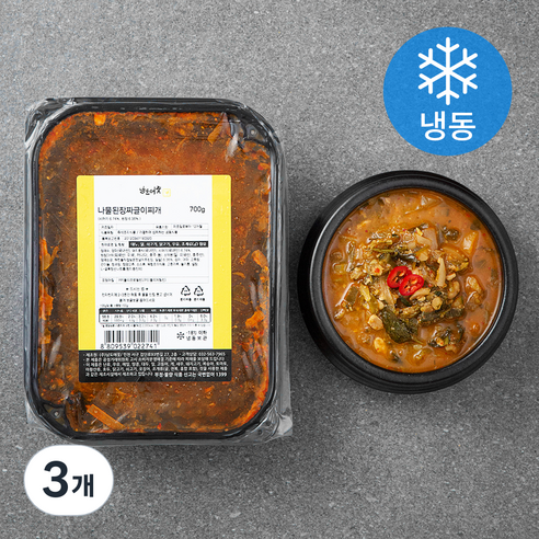 남도애꽃 나물짜글이찌개 (냉동), 700g, 3개
