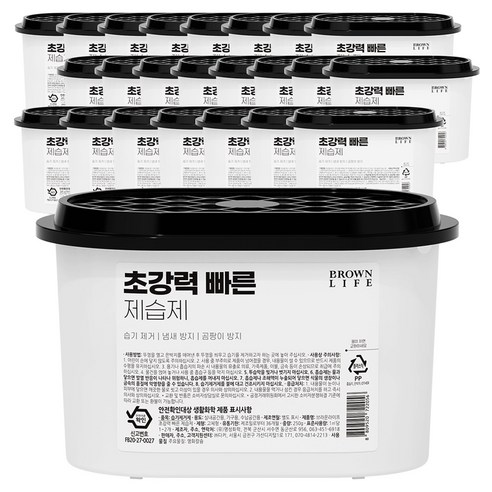 브라운 라이프 초강력 빠른 제습제 본품, 250g, 24개