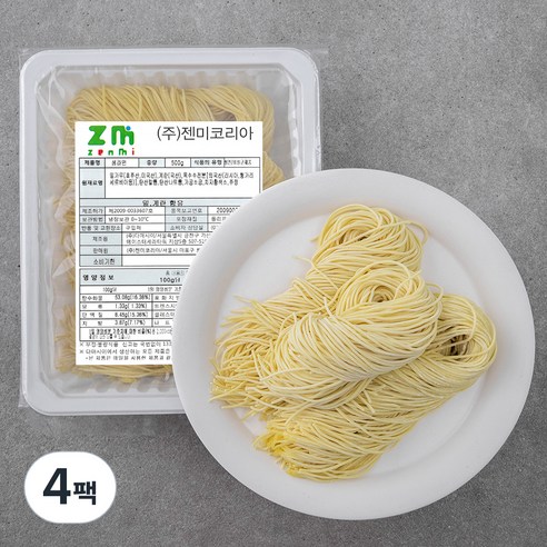 젠미코리아 생라면, 500g, 4개