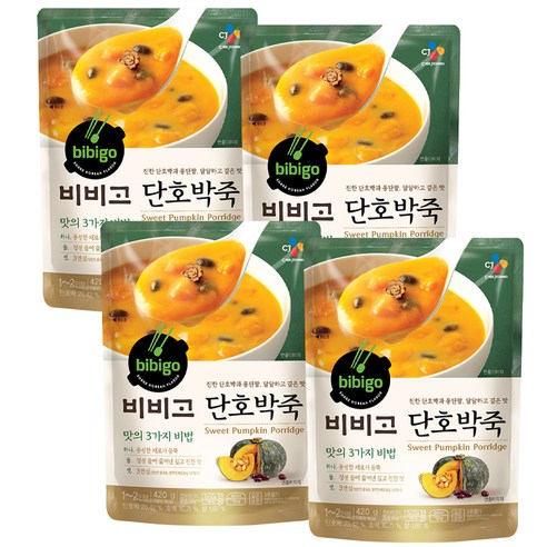 햇반 비비고 단호박죽, 420g, 4개