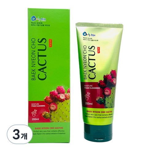 아일랜드 스토리 백년초 폼클렌징, 200ml, 3개