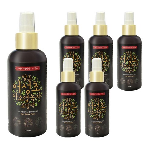 갑당약초 어성초 자소엽 녹차 모발 스프레이 팩, 160ml, 6개