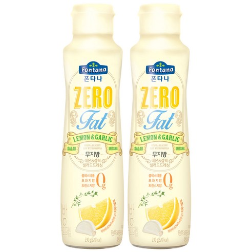폰타나 무지방 레몬갈릭 드레싱, 230g, 2개