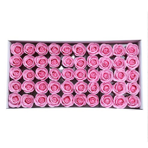 모리앤 프리미엄 DIY 장미 비누꽃머리 50p + 꽃대 50p, 연핑크, 1개