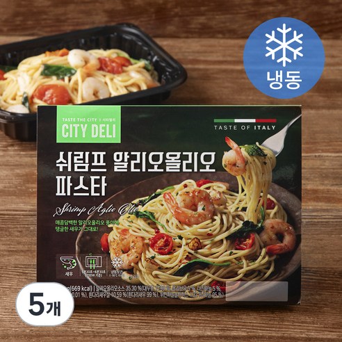 시티델리 쉬림프 알리오올리오 파스타 1인분 (냉동), 298g, 5개