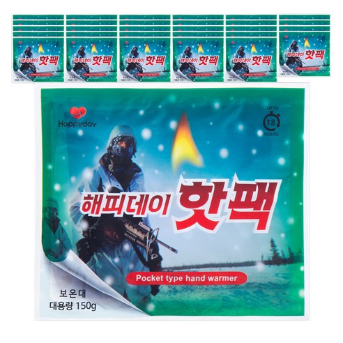 해피데이 핫팩 150g, 100개