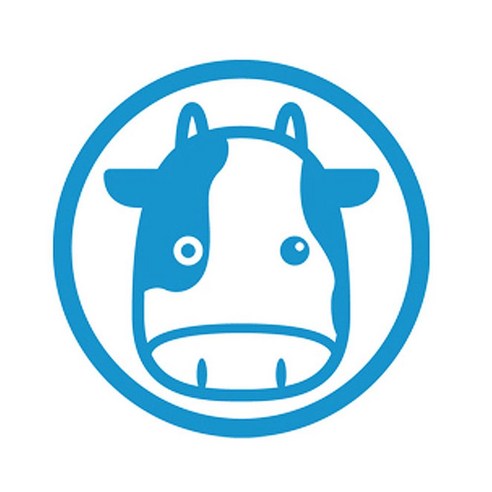 디자인수풀 그래픽스티커 심플, 카우(스카이블루