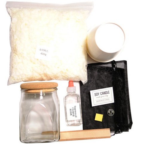 캔들KIT 콜크사각돔 투명 510ml, 로즈듀에
