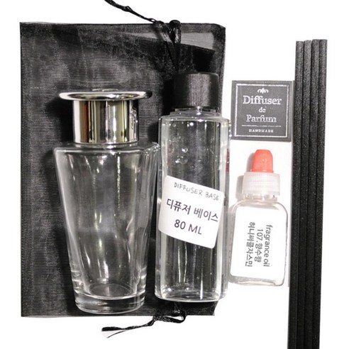 디퓨저KIT, 107.향수향-허니써클자스민, 100ml, 실버갓폴스투명