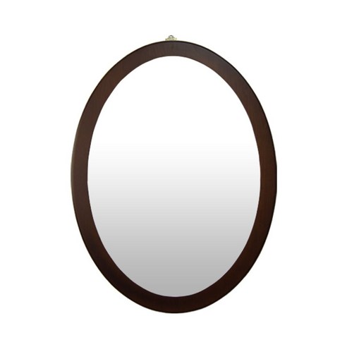 골든벨 p리빙 타원형 벽거울, 월넛