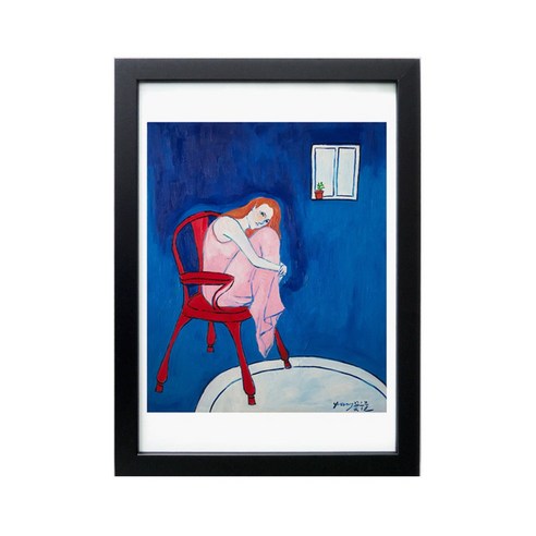 Girl on a Red Chair, MDF블랙