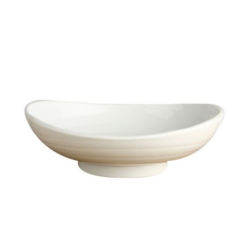 Ijin pottery 떡살백자, 화이트 타원볼