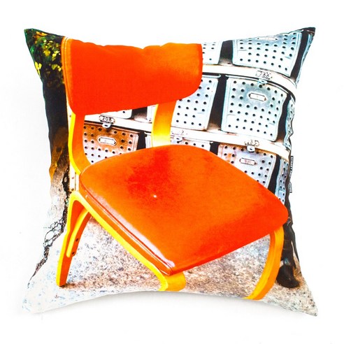 orange chair 쿠션, 쿠션커버 + 솜