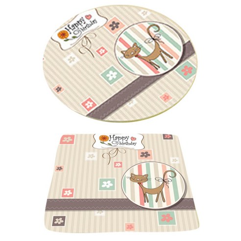 큐티 PVC 애니멀 컵받침, type1