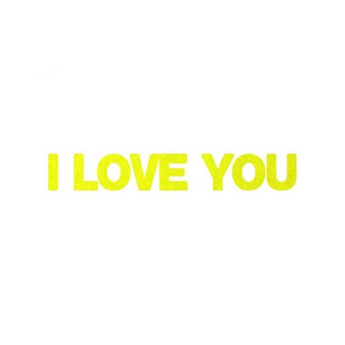 와니데코_접착이니셜 _I LOVE YOU, 옐로우