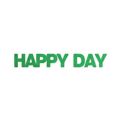 와니데코_접착이니셜 _HAPPY DAY, 그린