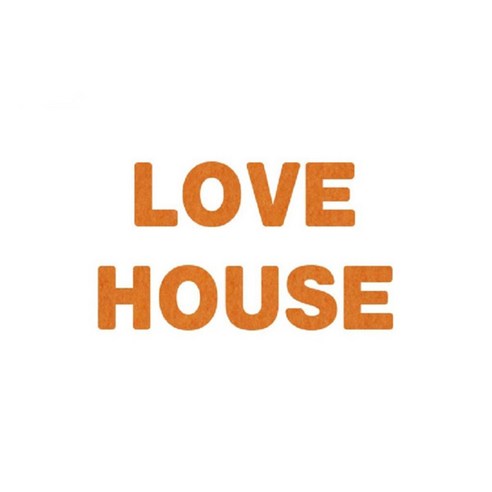 와니데코_접착이니셜 _LOVE HOUSE, 오렌지