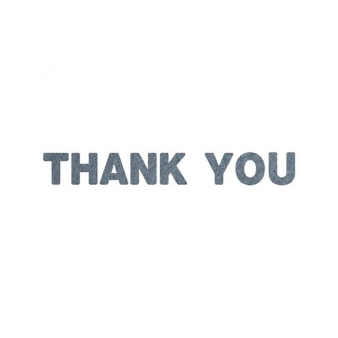와니데코_접착이니셜 _THANK YOU, 그레이