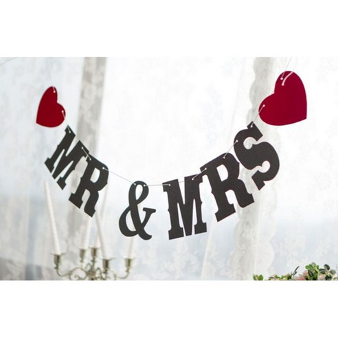 라이프스푼 패브릭 가랜드 2, MR MRS, 1개