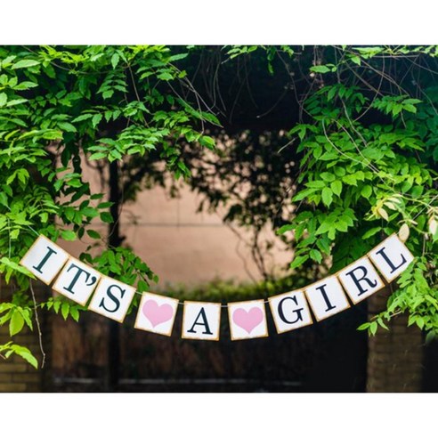 라이프스푼 패브릭 가랜드 2, IT`S A GIRL, 1개