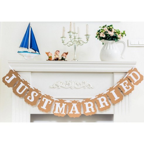 라이프스푼 패브릭 가랜드 2, JUSTMARRIED 5, 1개