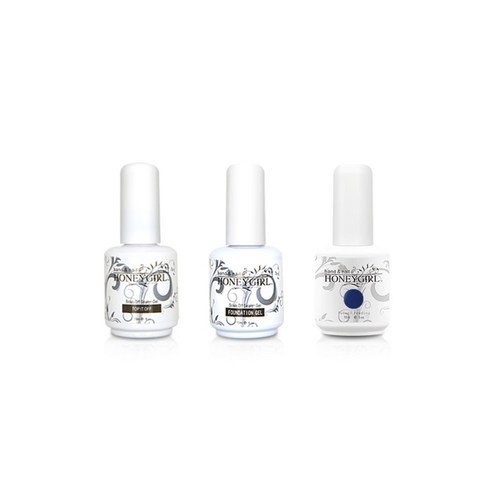 허니걸 트리플젤네일세트, 모노데님블루, 15ml