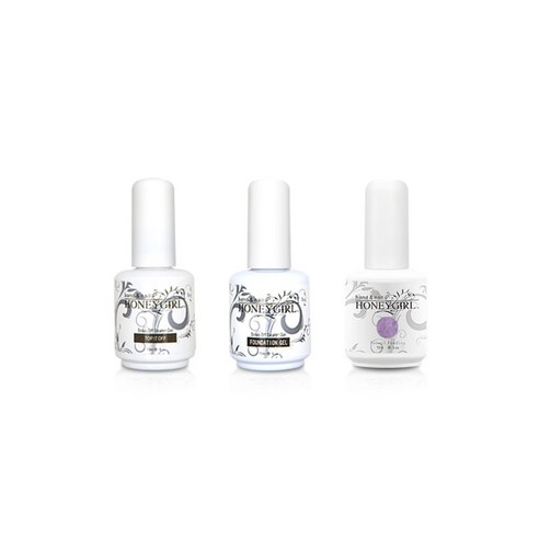 허니걸 트리플젤네일세트, 펄라이트퍼플, 15ml