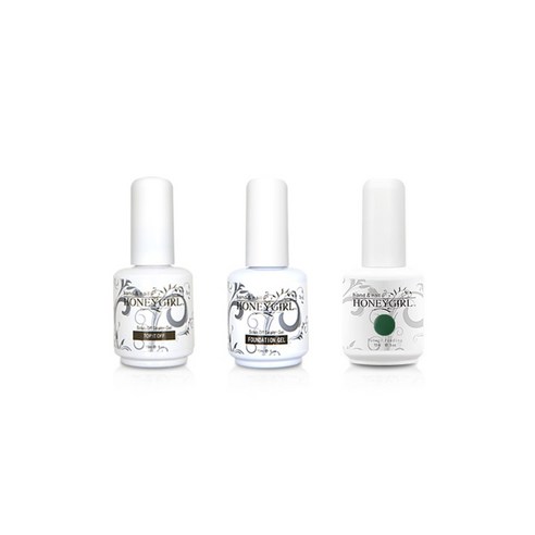 허니걸 트리플젤네일세트, 모노미디움딥씨그린, 15ml
