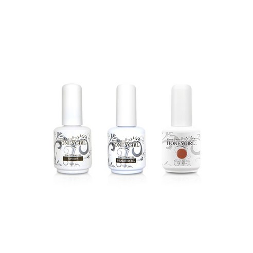 허니걸 트리플젤네일세트, 모노초코브라운, 15ml