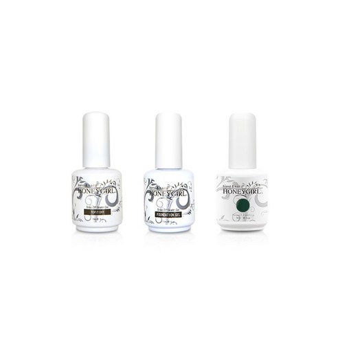 허니걸 트리플젤네일세트, 클럼다크그린, 15ml