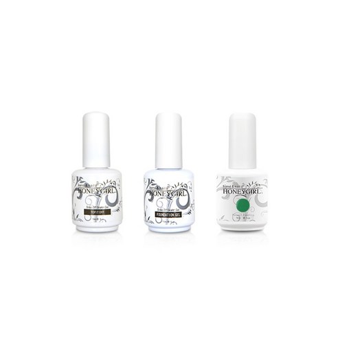 허니걸 트리플젤네일세트, 모노포레스트그린, 15ml