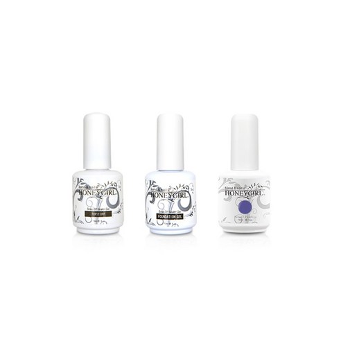 허니걸 트리플젤네일세트, 보연시퍼플라인, 15ml