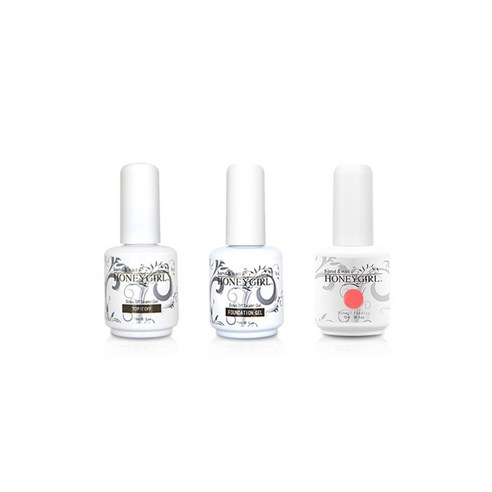 허니걸 트리플젤네일세트, 모노밀크핑크, 15ml