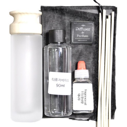 디퓨저KIT불투명우드캡, 향수향-대나무, 120ml