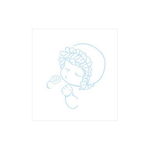 디자인수풀 캐릭터스티커 슬리핑베이비, 라이트스카이