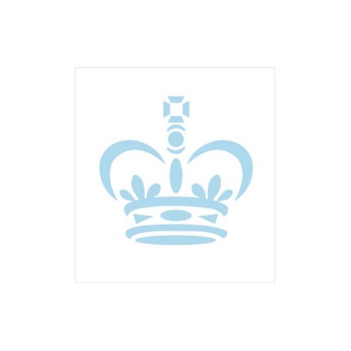 디자인수풀 캐릭터스티커 왕관, 라이트스카이