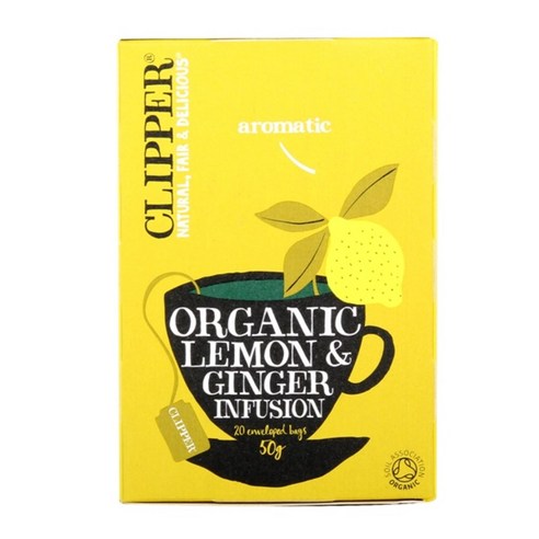 클리퍼 유기농 티, 레몬 앤 진저, 50g, 1개